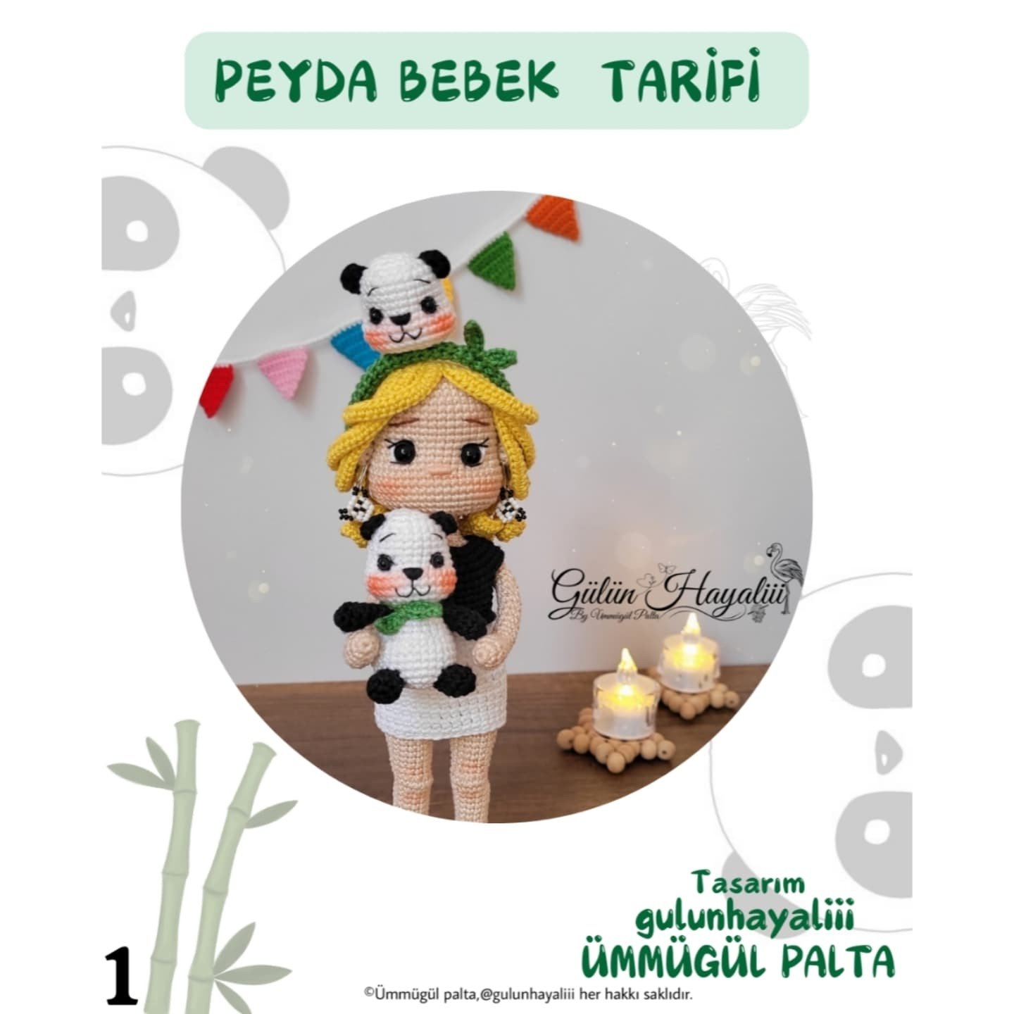 Güzel Panda Amigurumi Şeması