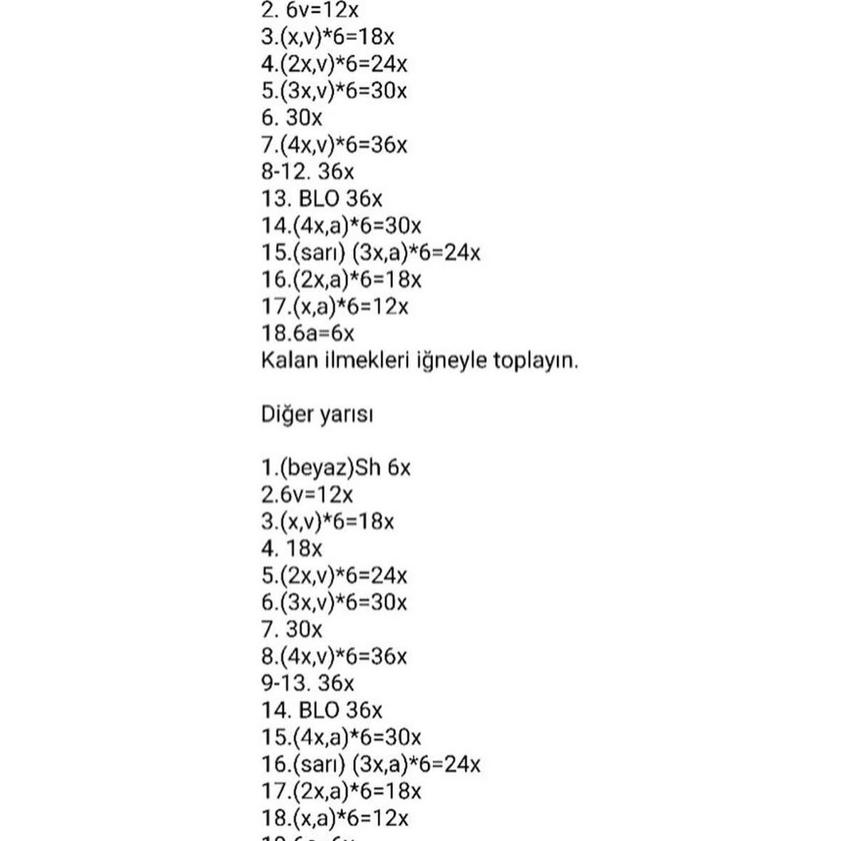 HAŞLANMIŞ YUMURTA AMİGURUMİ TARİFİ