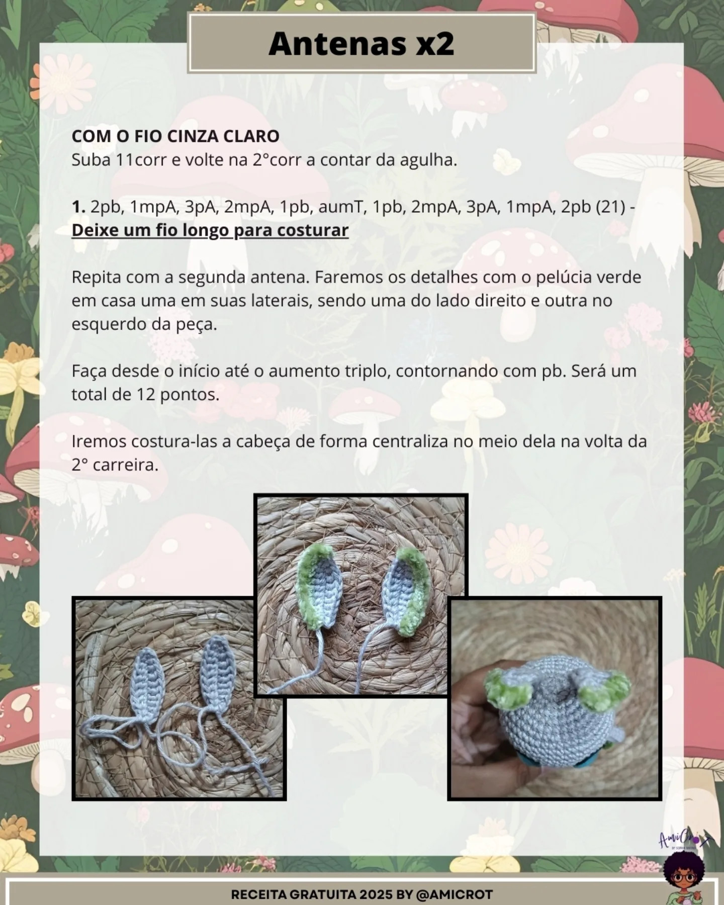 HÉLIO, a MARIPOSA SONORA: Gráfico de amigurumi de coelhinho