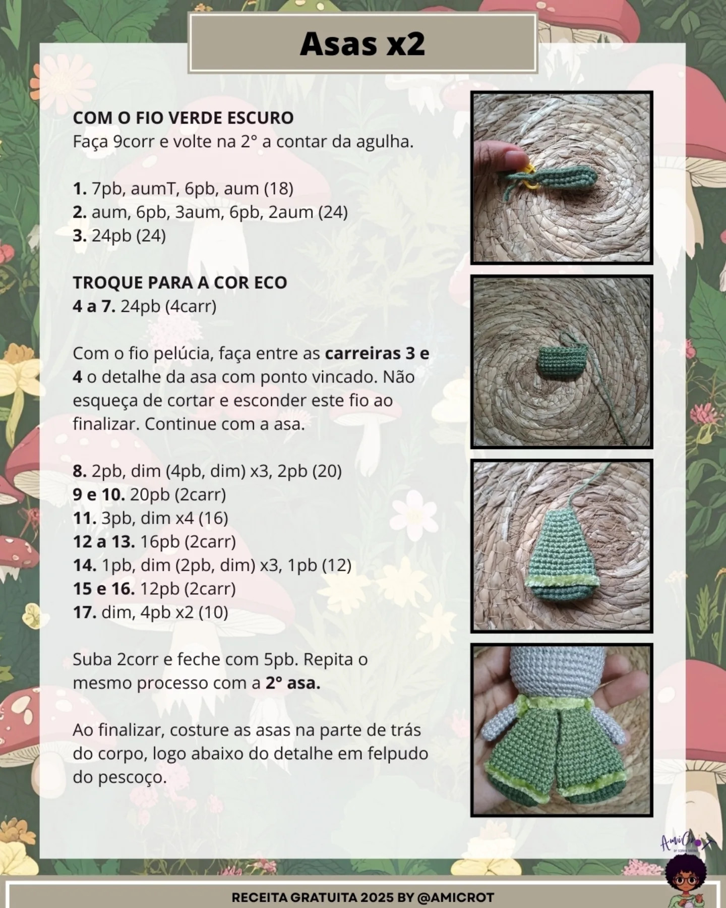 HÉLIO, a MARIPOSA SONORA: Gráfico de amigurumi de coelhinho