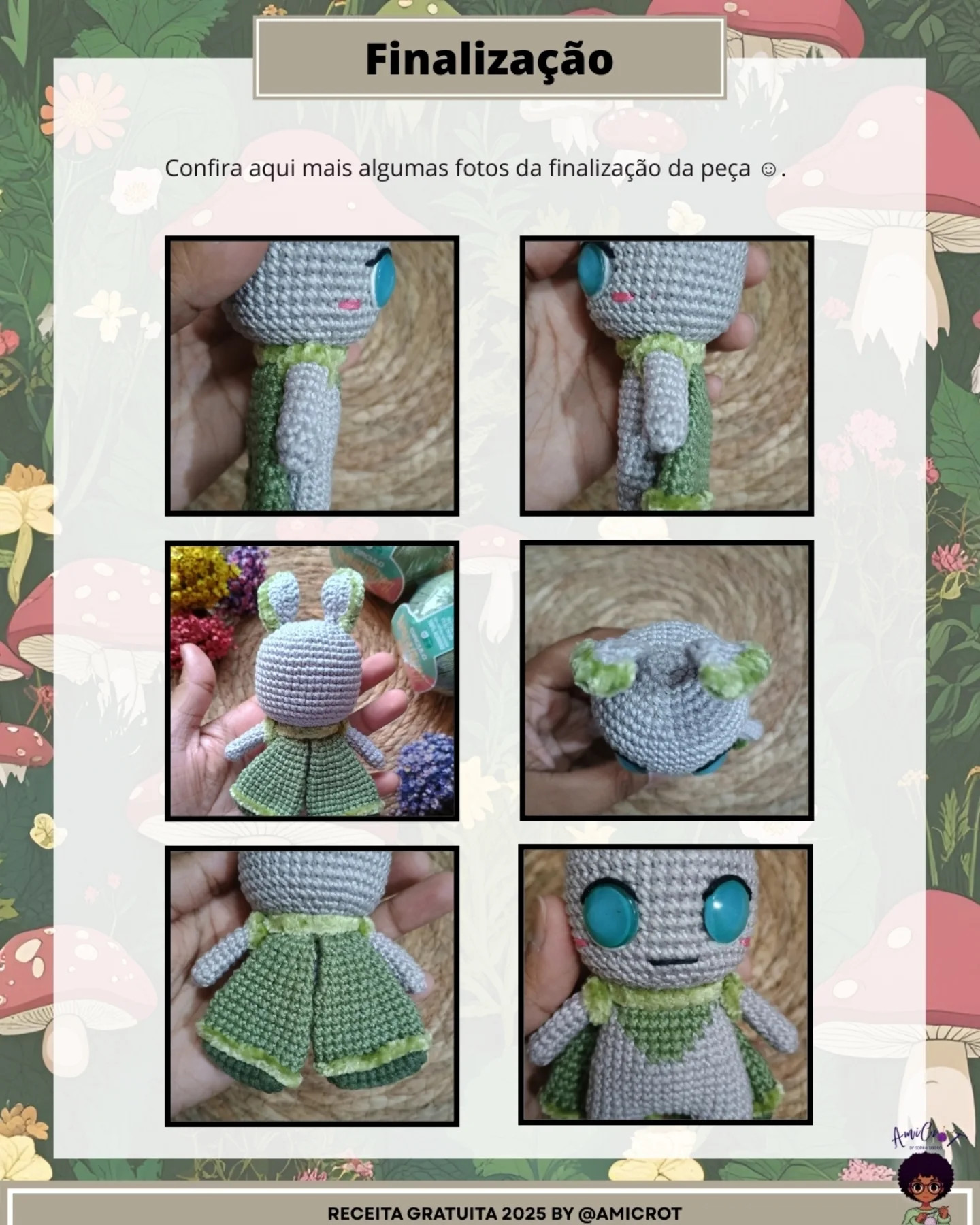 HÉLIO, a MARIPOSA SONORA: Gráfico de amigurumi de coelhinho