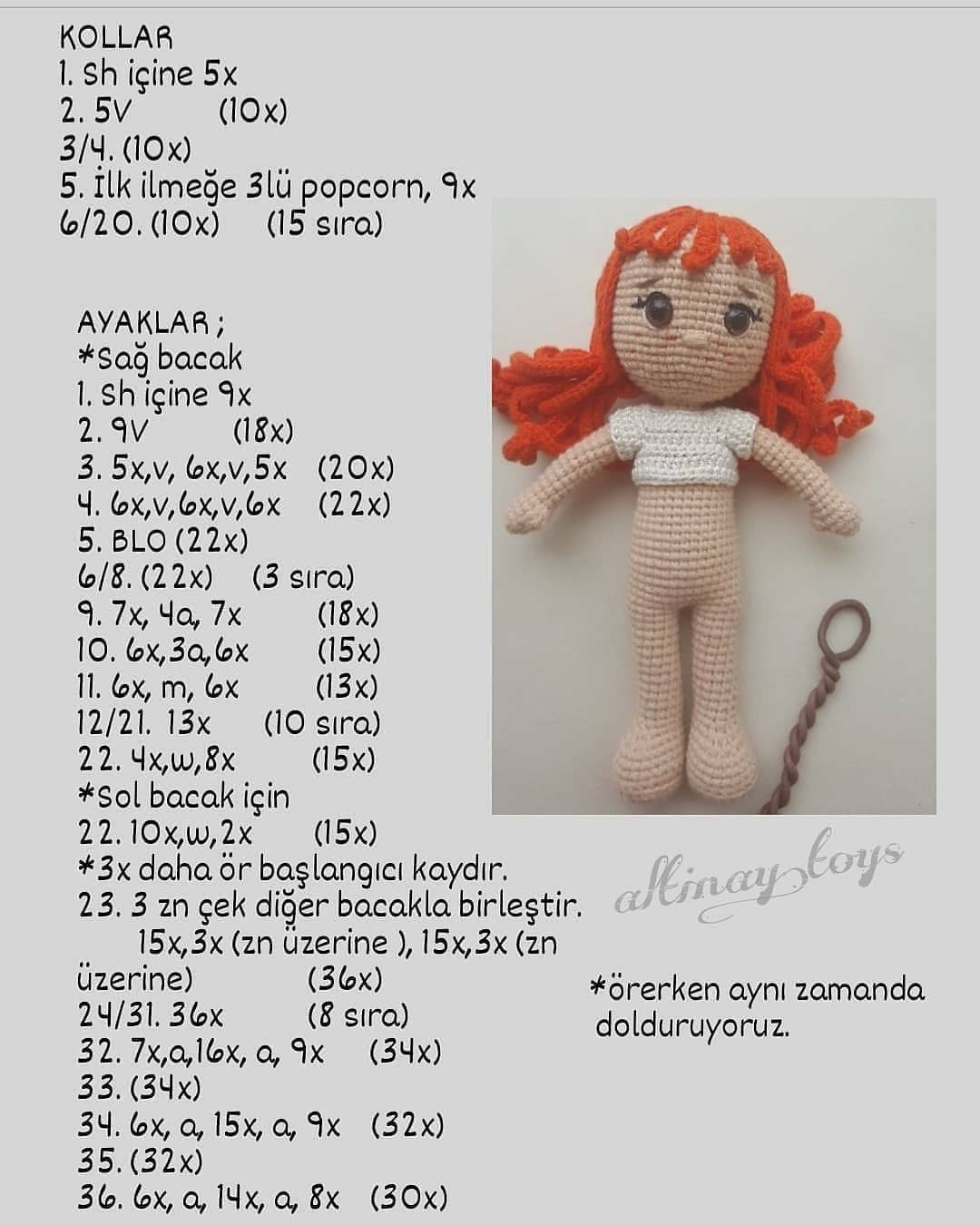 Henna Bebeği Tığ İşi Örgü Tarifi