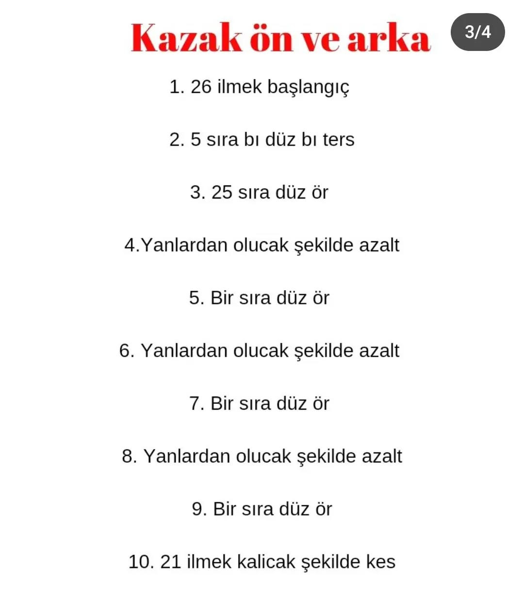 Hızlı Topuzu Kazak Şeması