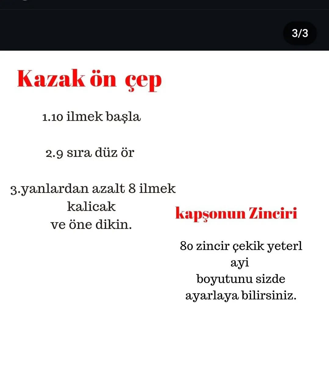 Hızlı Topuzu Kazak Şeması