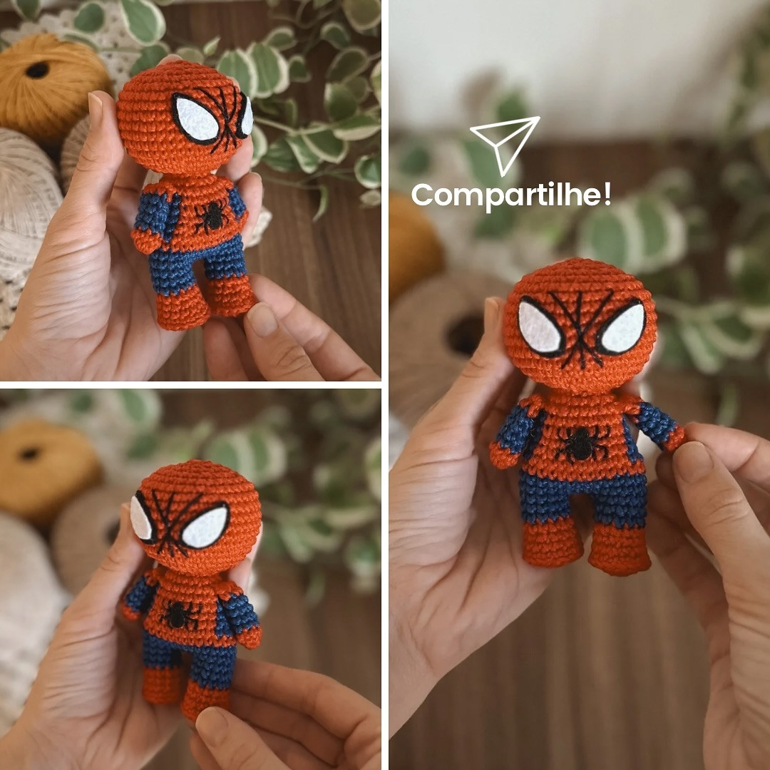 HOMEM-ARANHA: Gráfico de Amigurumi Grátis