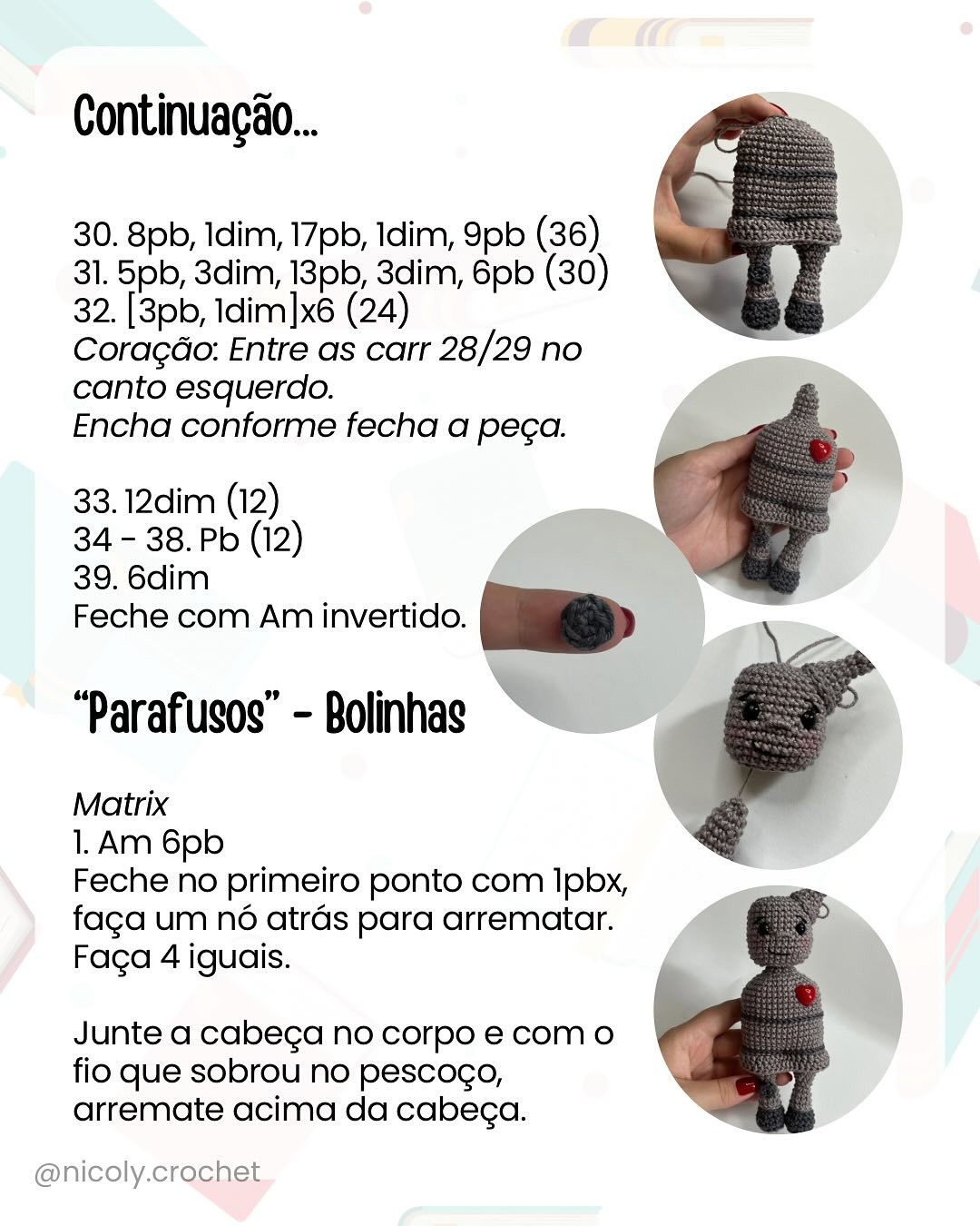 HOMEM DE LATA Amigurumi: Gráfico de crochê grátis!