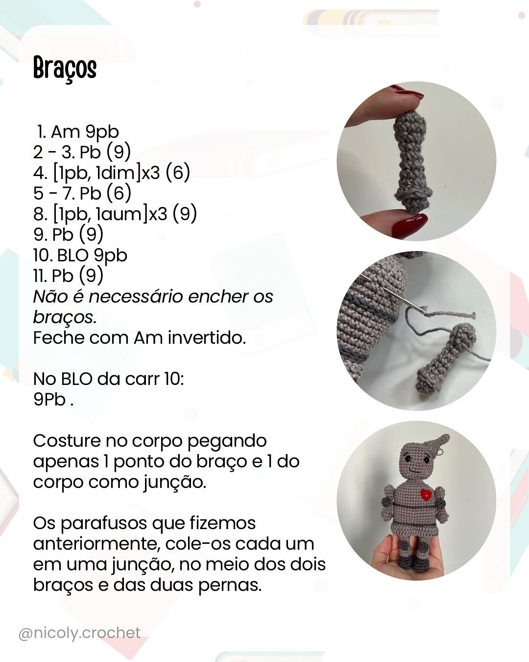 HOMEM DE LATA Amigurumi: Gráfico de crochê grátis!