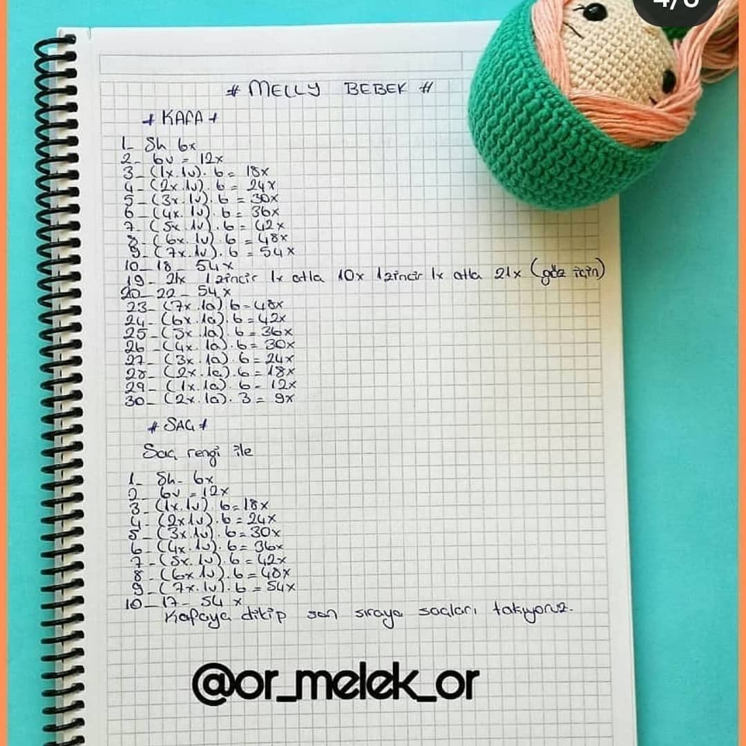 İğne Oyası Bebek Şeması