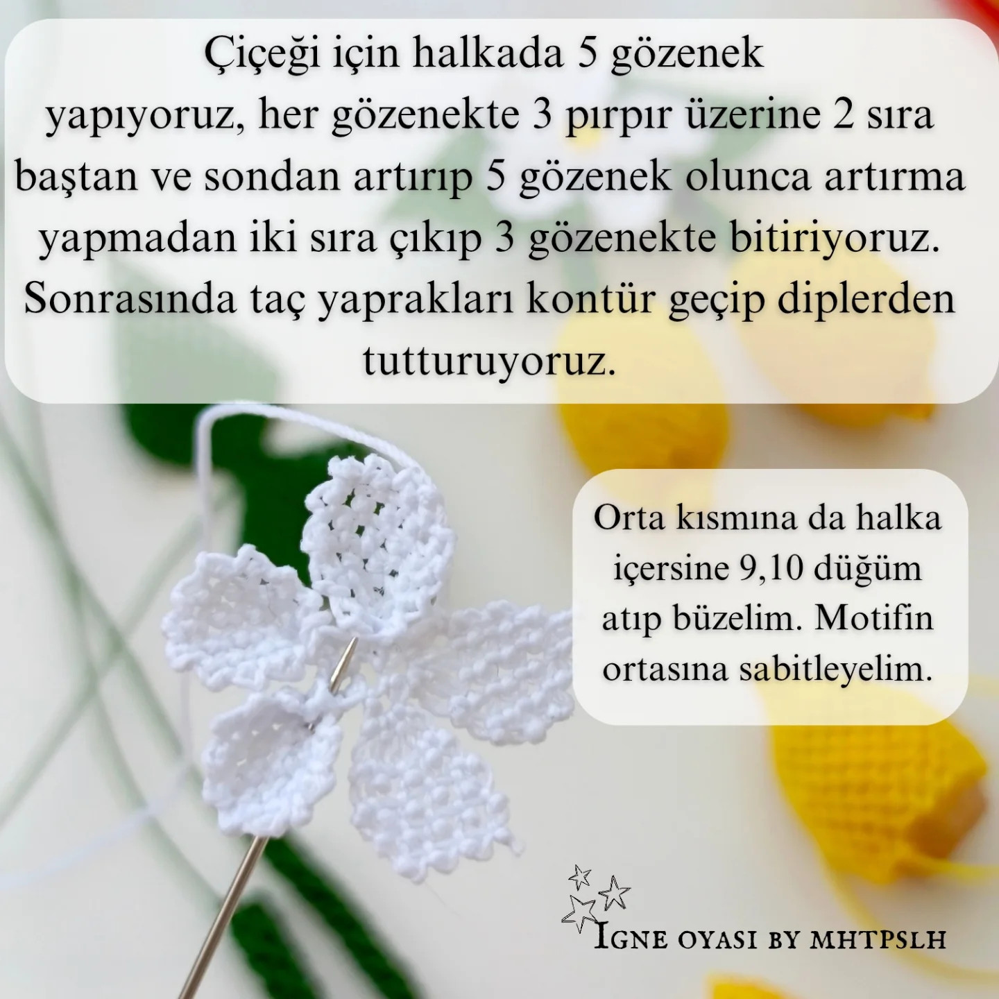 İğne Oyası Limon Şeması: Adım Adım Yapılışı