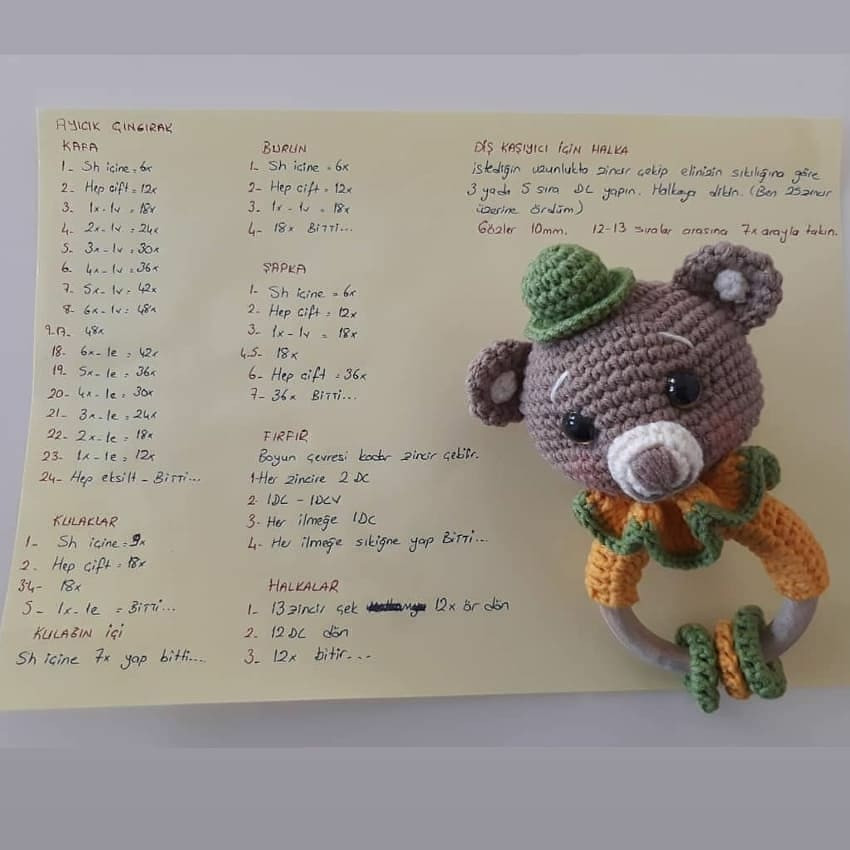 İki Sevimli Ayıcık Amigurumi Şeması