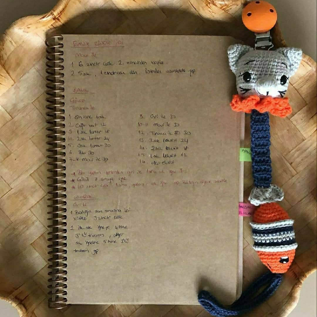 İşte kedi amigurumi tığ işi şeması