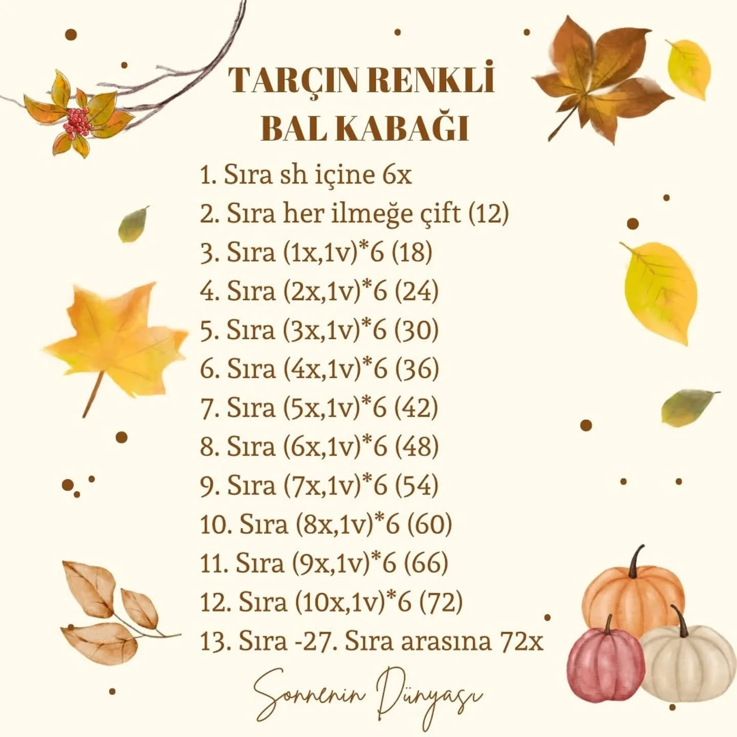 İşte ücretsiz kabak örme şeması!