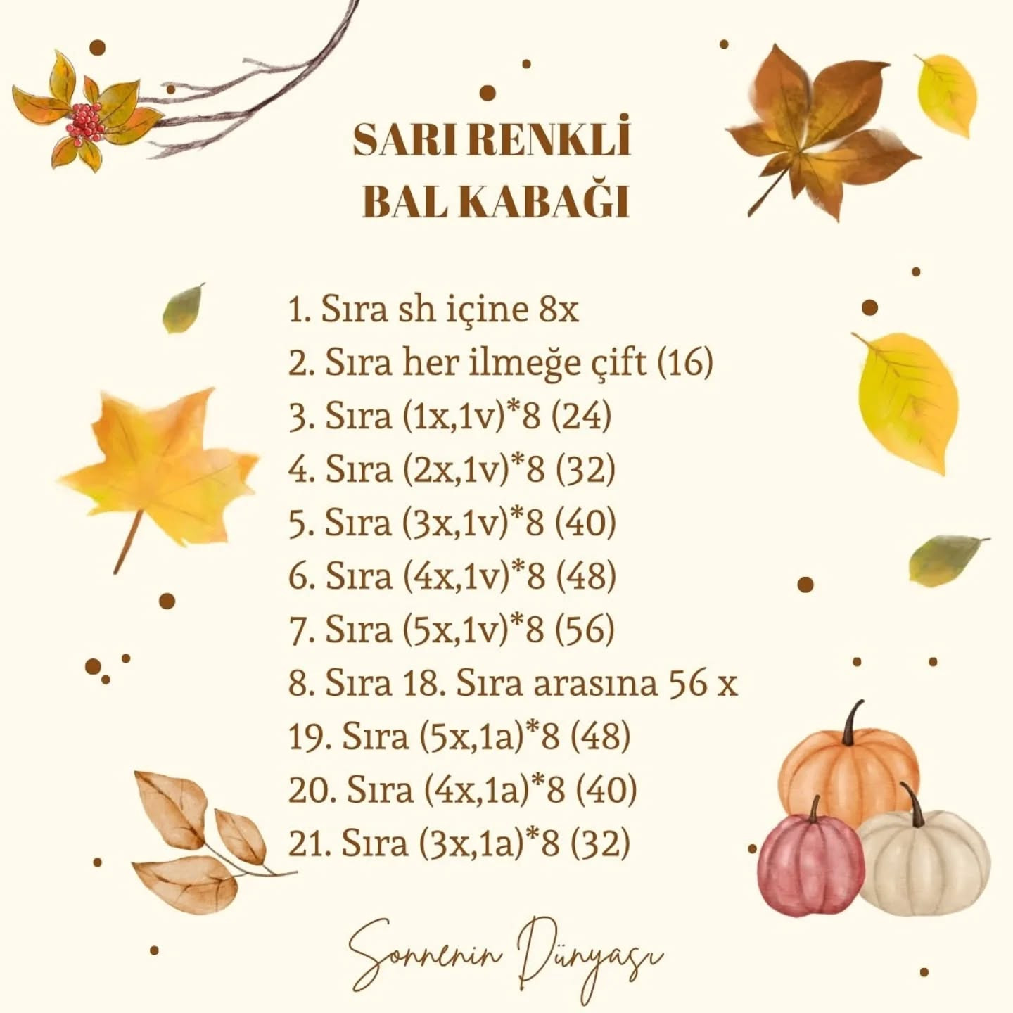 İşte ücretsiz kabak örme şeması!