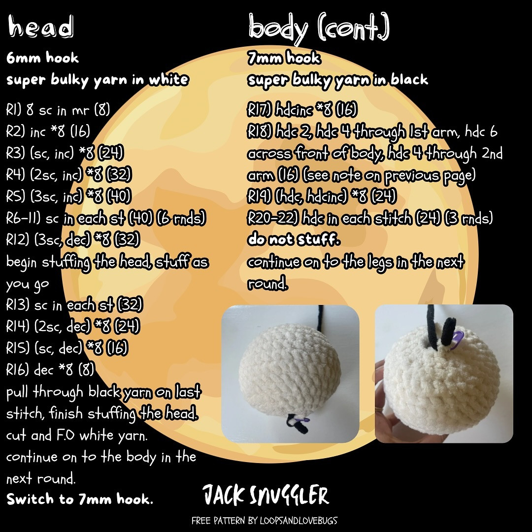 Jack Skellington Amigurumi Crochet Pattern