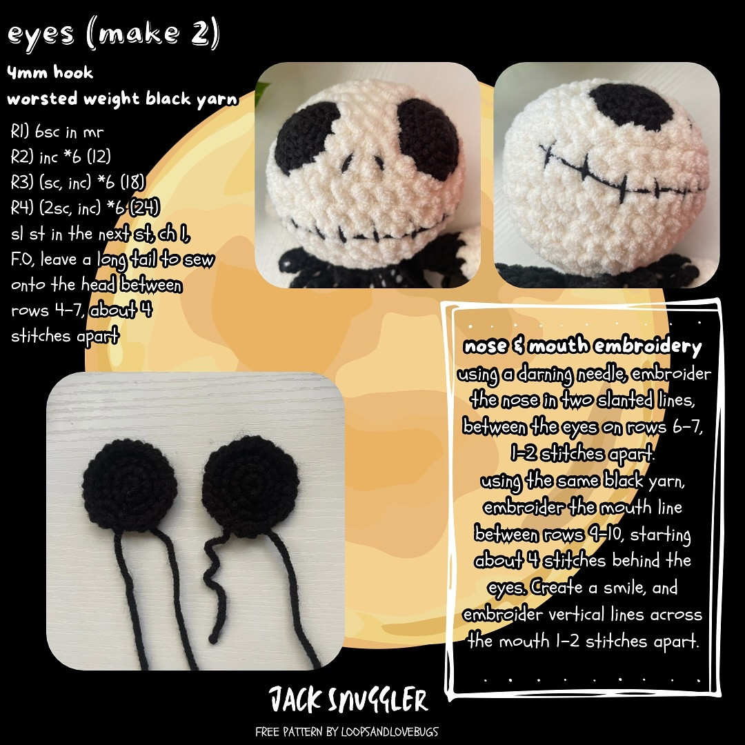 Jack Skellington Amigurumi Crochet Pattern