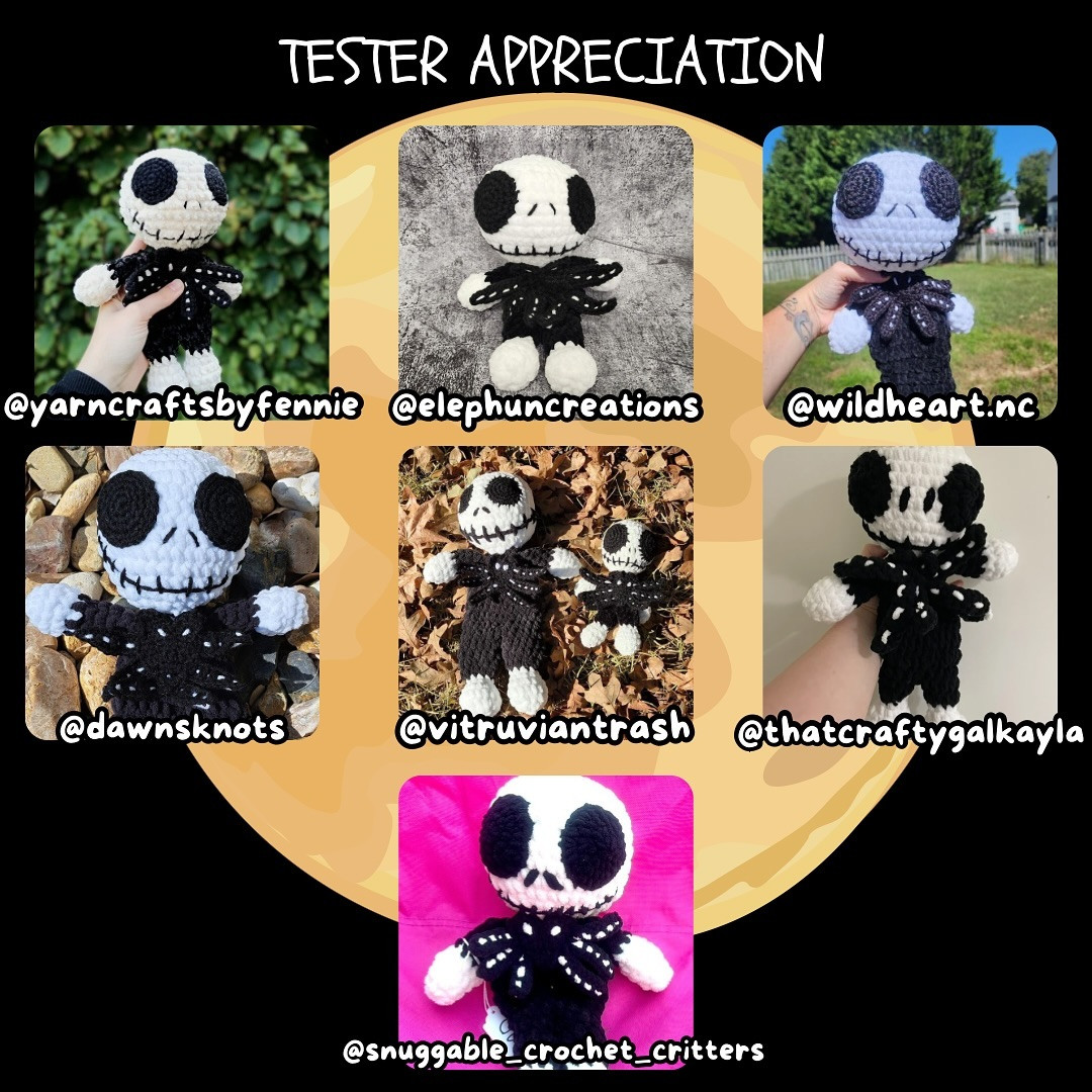 Jack Skellington Amigurumi Crochet Pattern