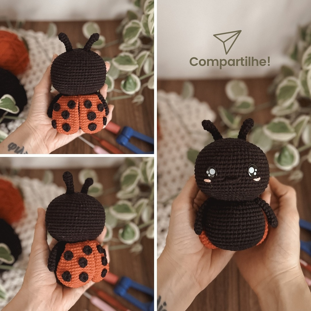 Jojô, a joaninha: Gráfico de amigurumi gratuito