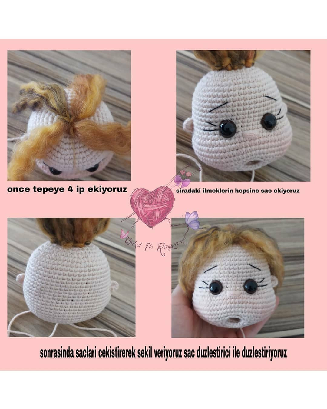 Kafası için ücretsiz amigurumi bebek patiği modeli