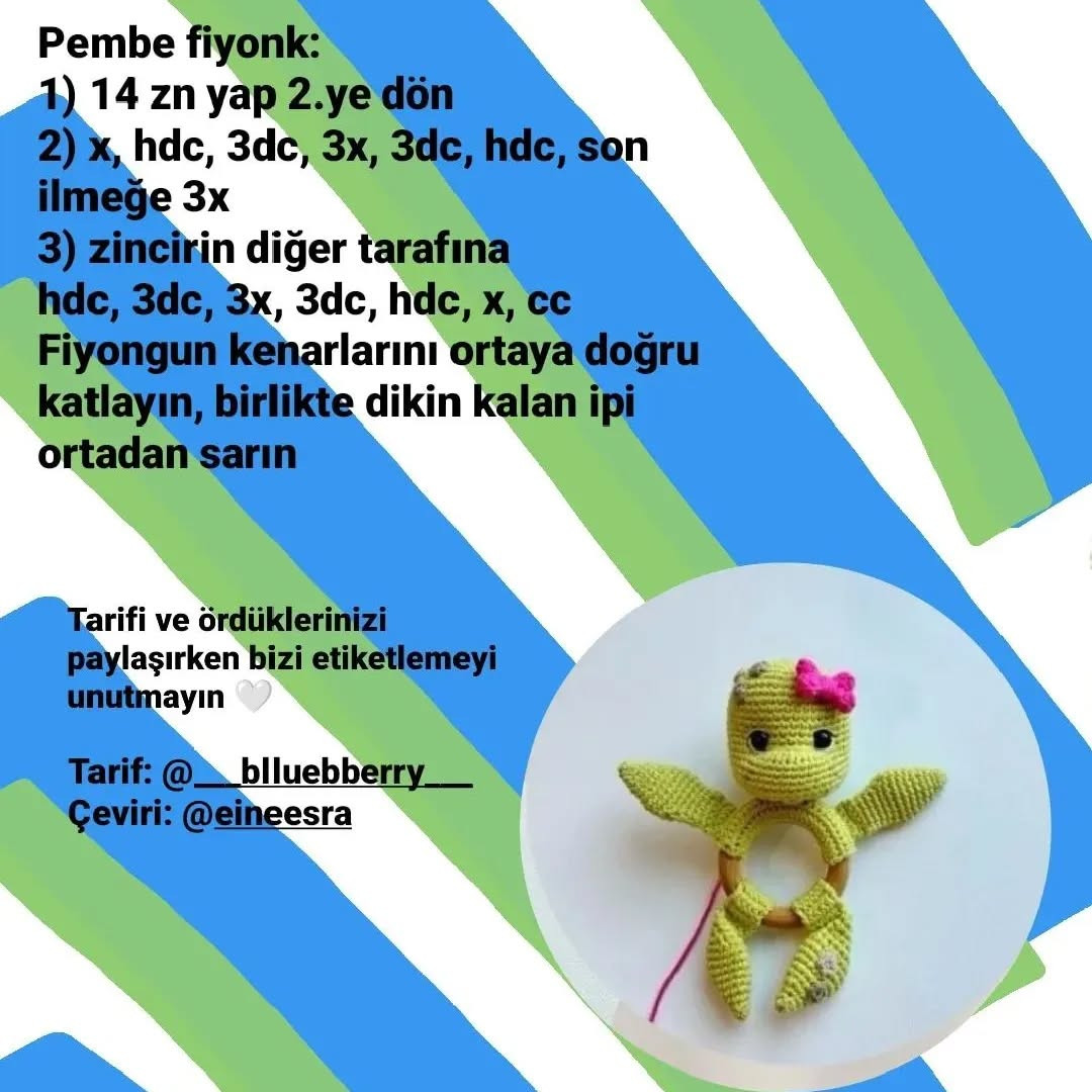 Kaplumbağa Çıngırak Örgü Şeması
