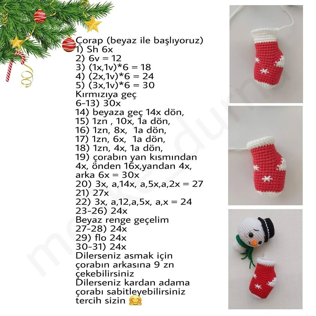 Kardan Adam Amigurumi Şeması