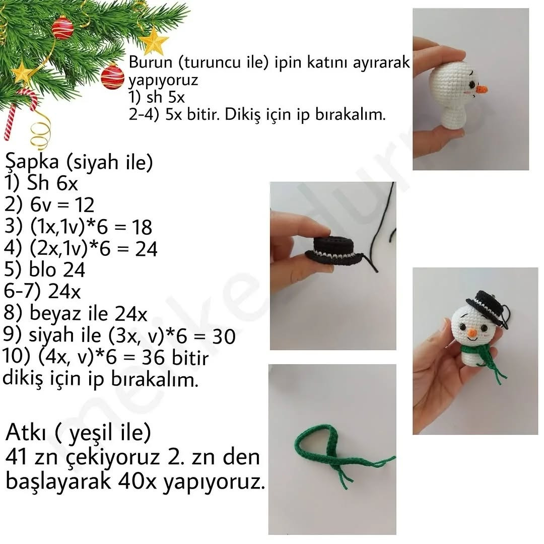 Kardan Adam Amigurumi Şeması
