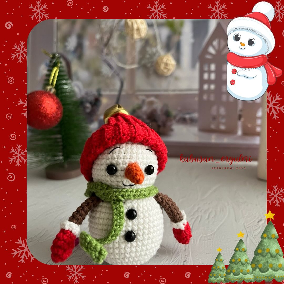 Kardan Adam Amigurumi Tığ İşi Şeması