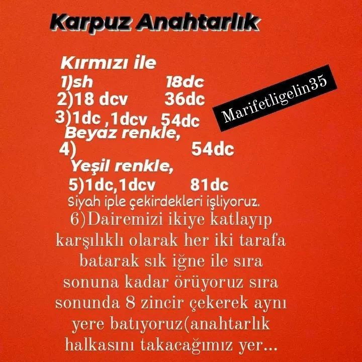 KARPUZ ANAHTARLIK: ÜCRETSİZ ÖRNEK