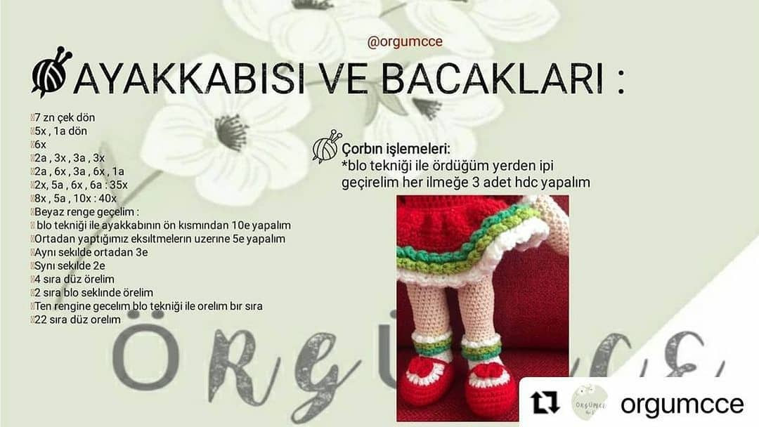 KARPUZ KIZ BEBEK AMIGURUMI ŞEMASI