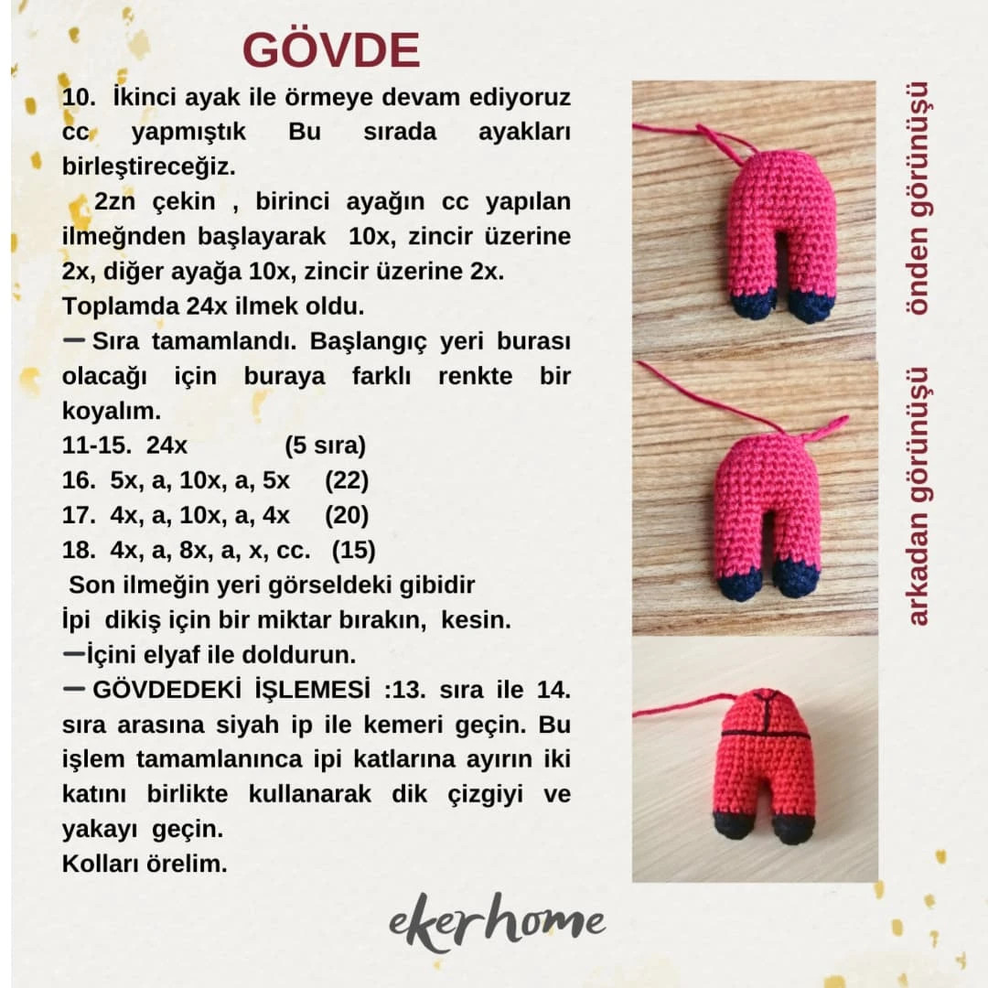 KIRMIZI ADAM ANAHTARLIK YAPIMI: ÜCRETSİZ ŞEMA