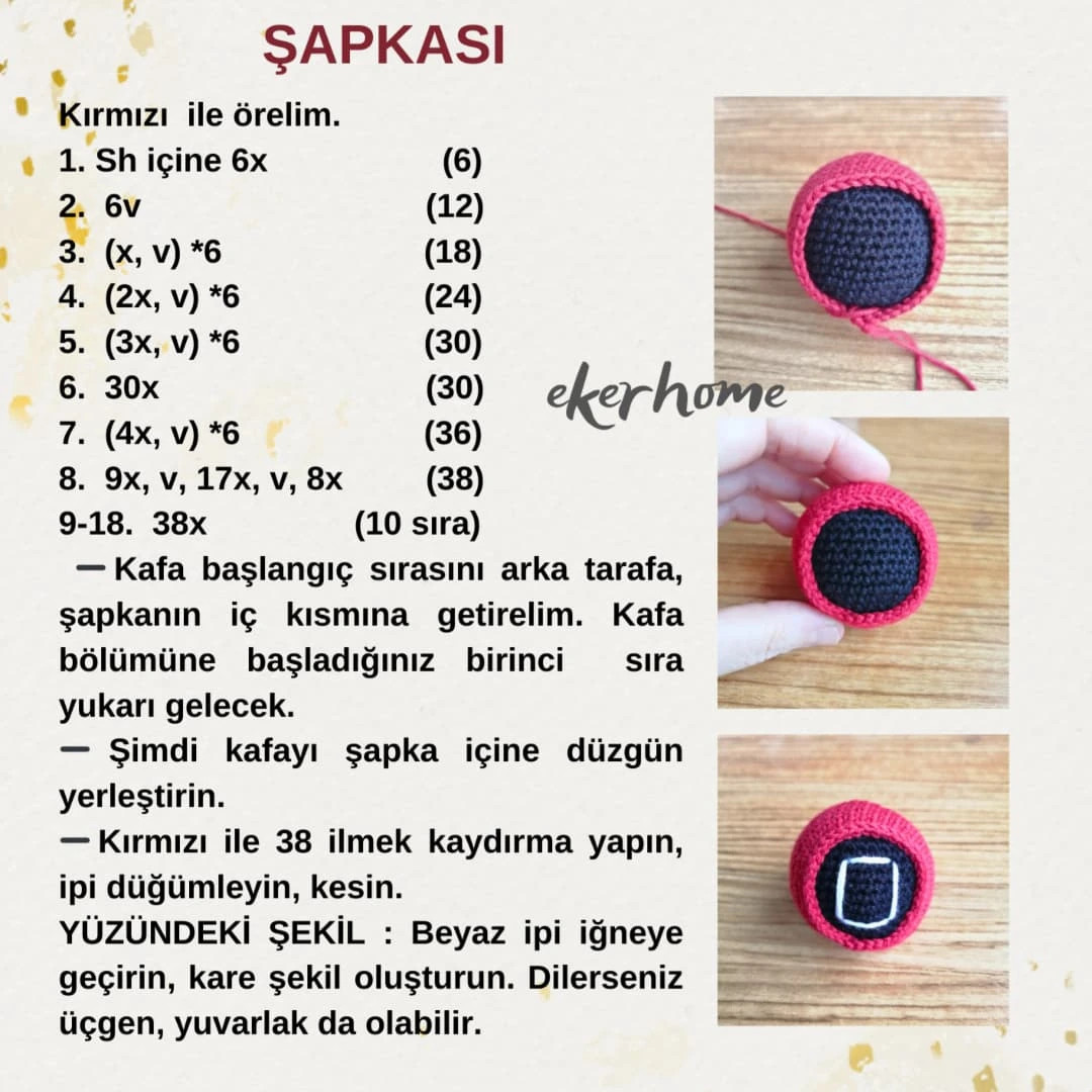 KIRMIZI ADAM ANAHTARLIK YAPIMI: ÜCRETSİZ ŞEMA