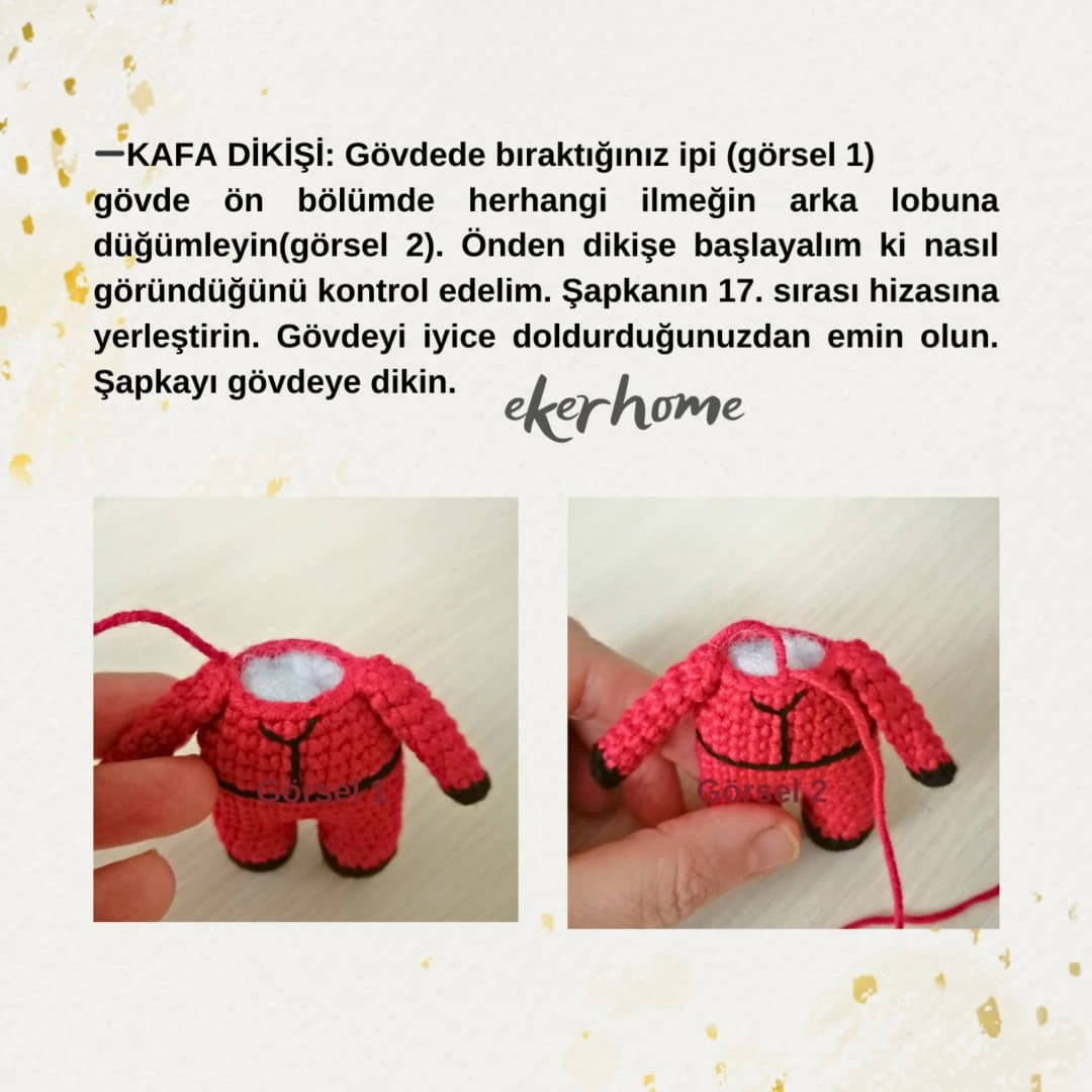 KIRMIZI ADAM ANAHTARLIK YAPIMI: ÜCRETSİZ ŞEMA