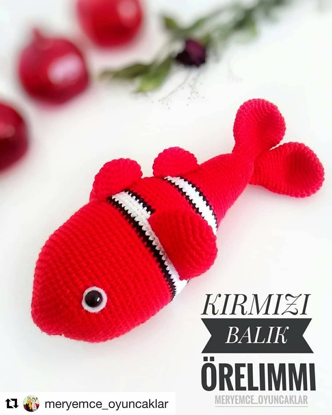 KIRMIZI BALIK AMİGURUMİ ÖRNEĞİ