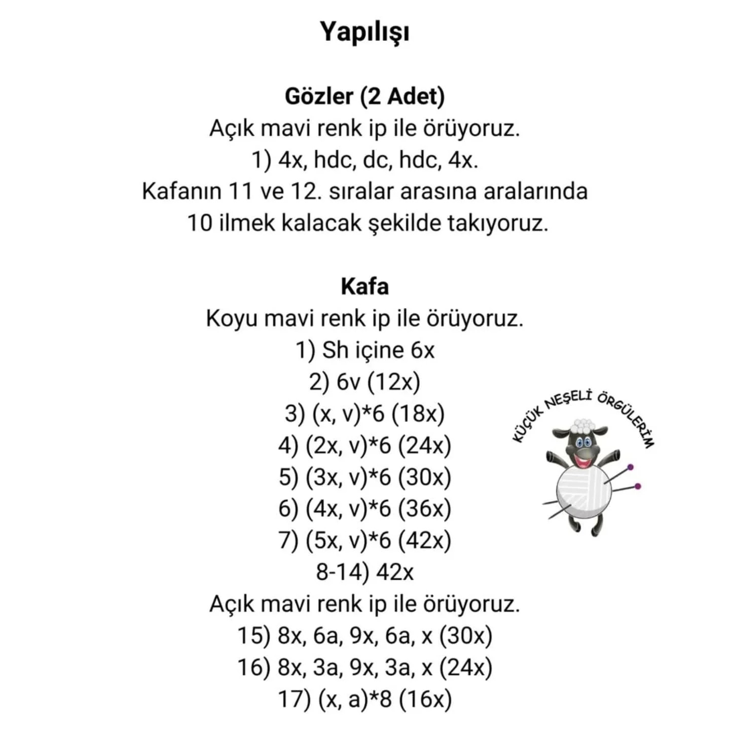 Küçük Stitch Amigurumi Şeması