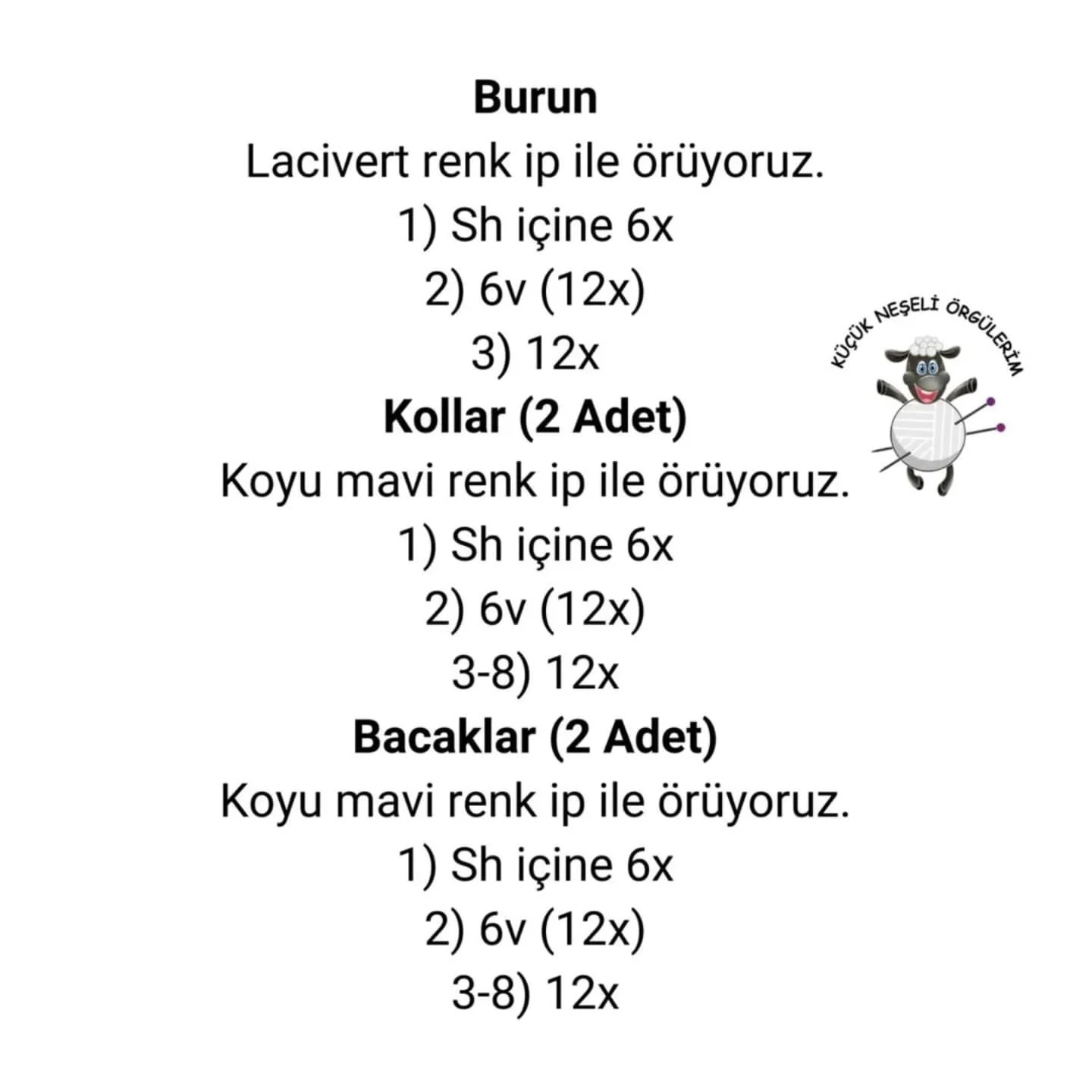 Küçük Stitch Amigurumi Şeması