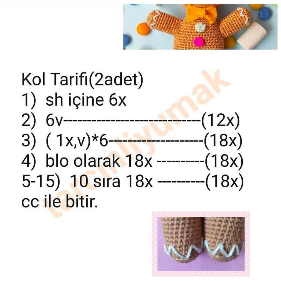 Kurabiye Adam Amigurumi Tarifi