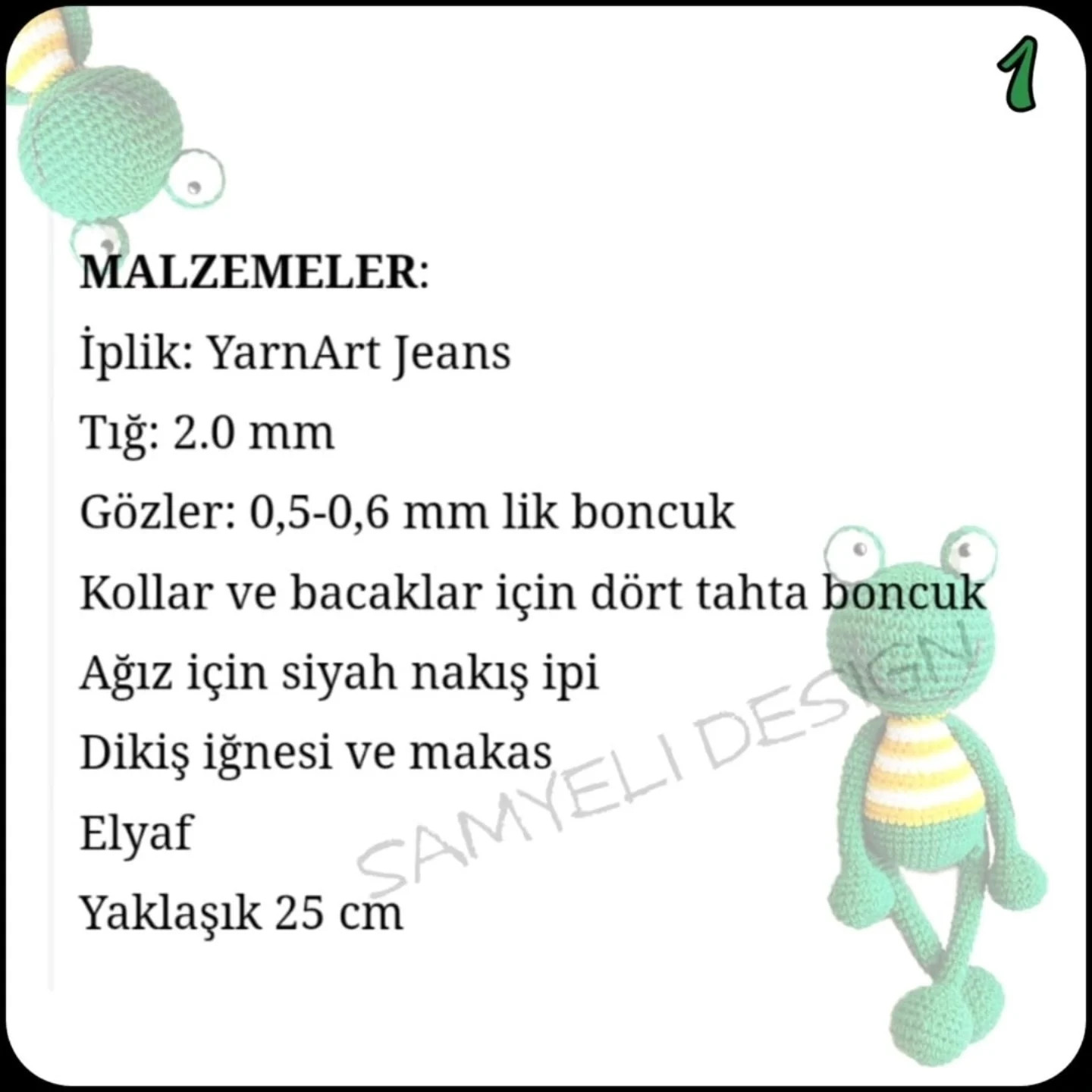KURBAĞA AMIGURUMI ÖRNEĞİ