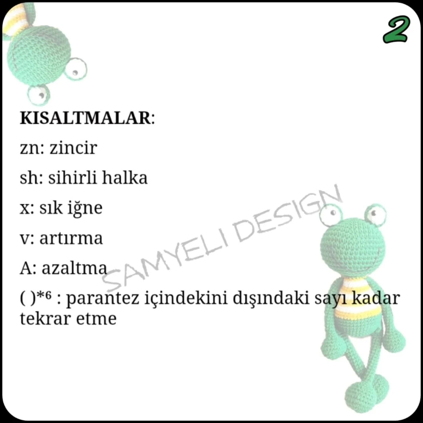 KURBAĞA AMIGURUMI ÖRNEĞİ