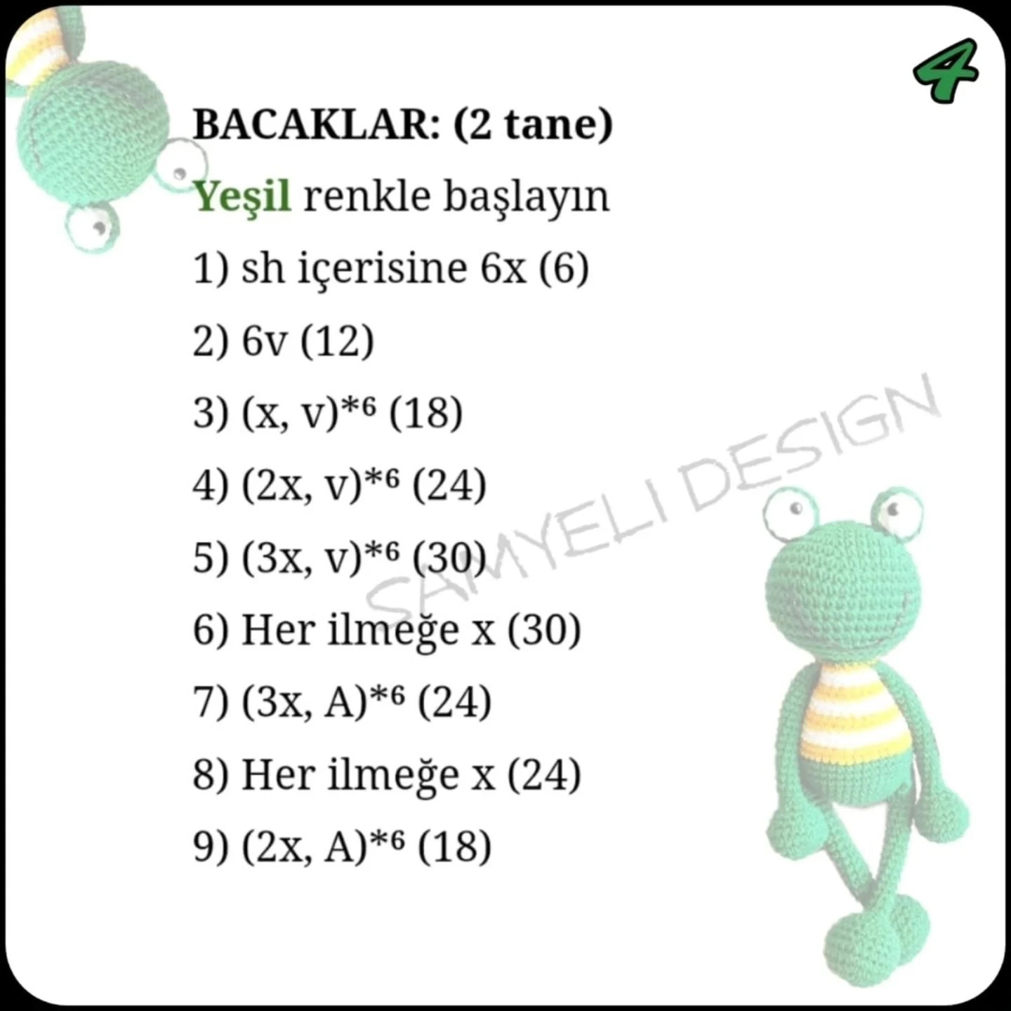 KURBAĞA AMIGURUMI ÖRNEĞİ