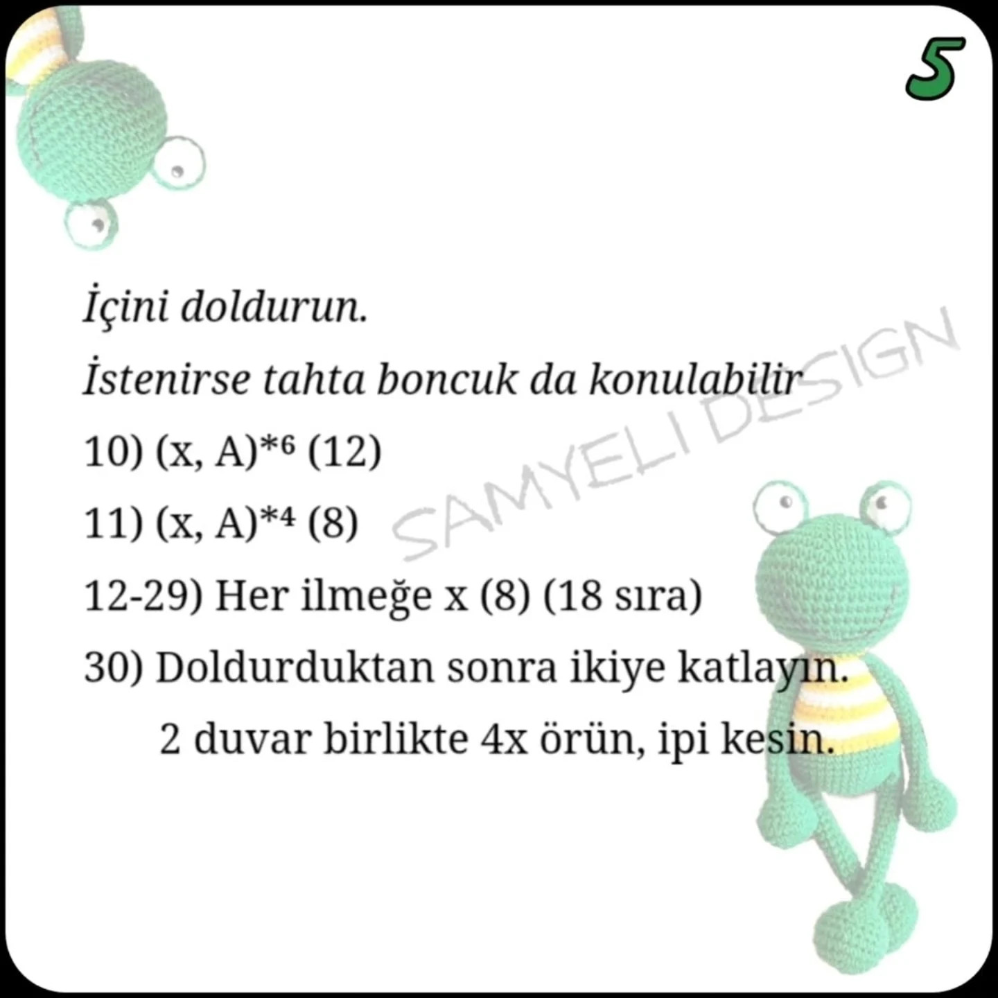 KURBAĞA AMIGURUMI ÖRNEĞİ