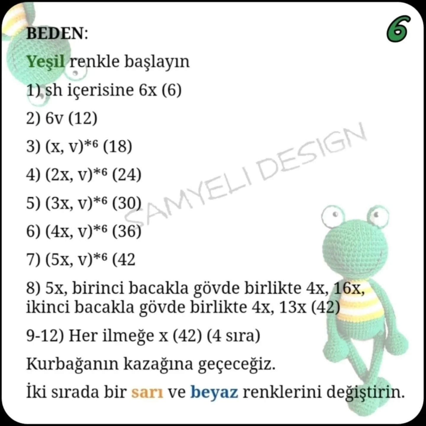 KURBAĞA AMIGURUMI ÖRNEĞİ