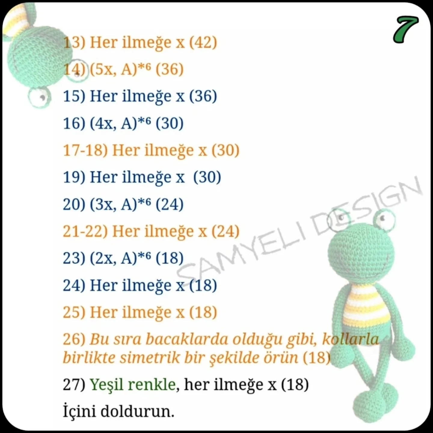 KURBAĞA AMIGURUMI ÖRNEĞİ