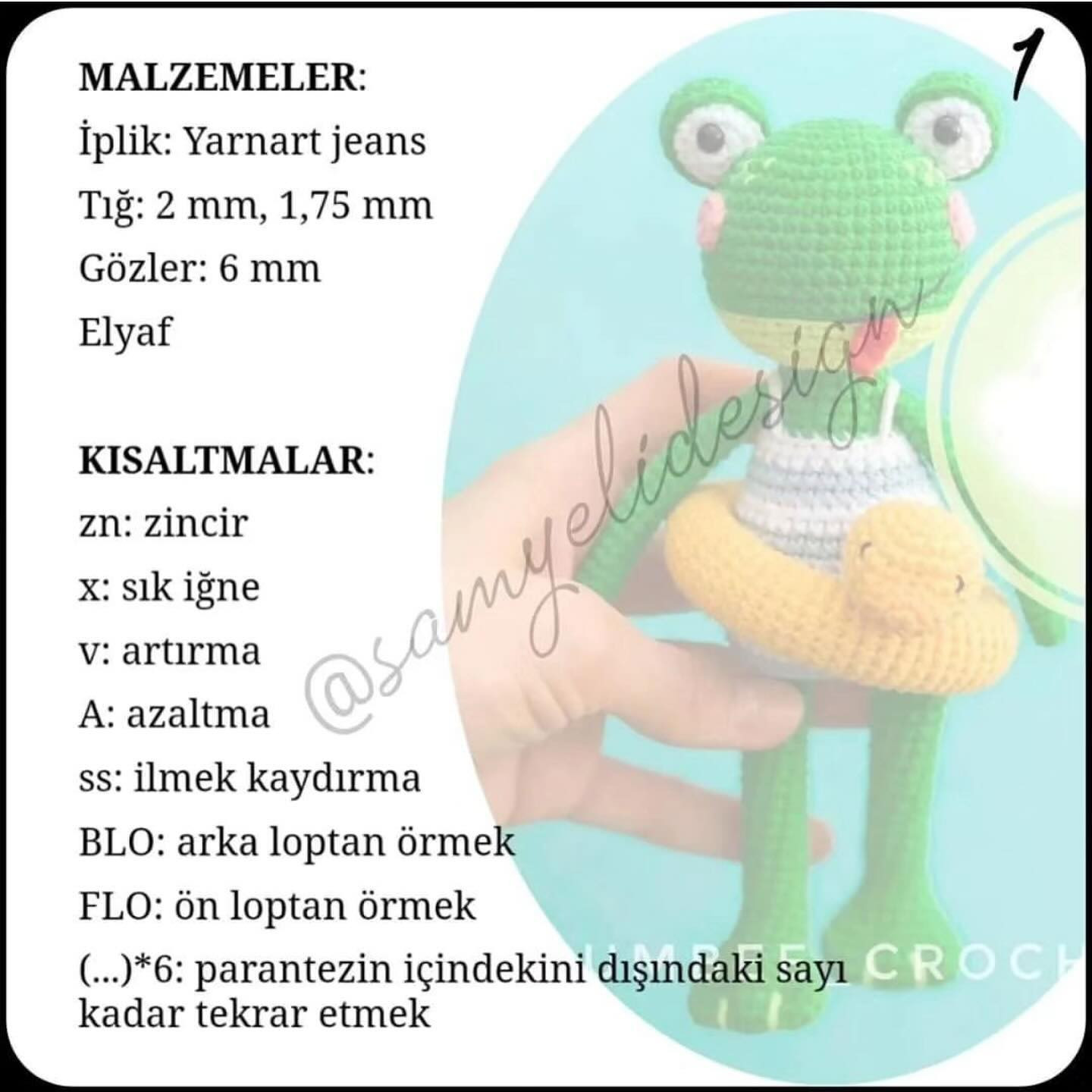 Kurbağa ve Bot Amigurumi Şeması Ücretsiz