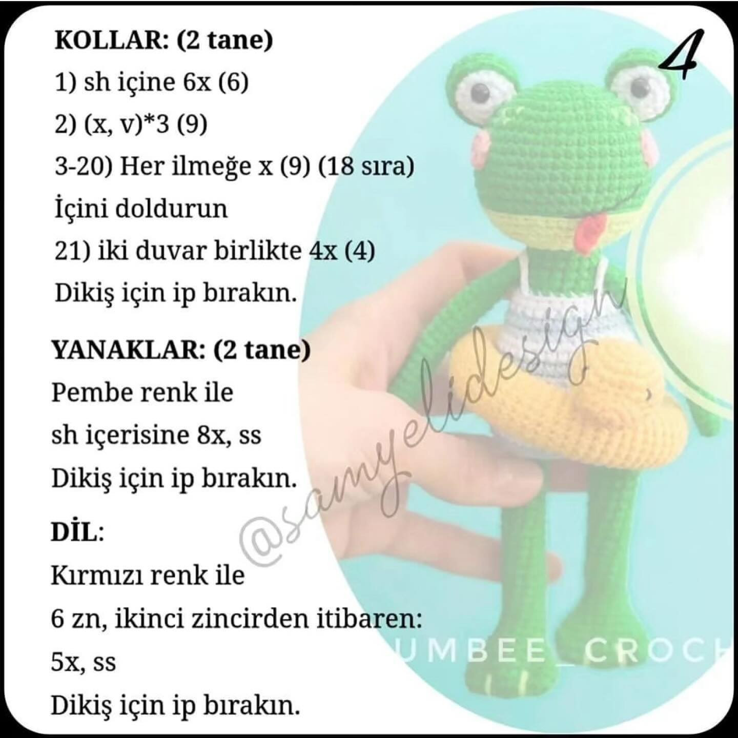 Kurbağa ve Bot Amigurumi Şeması Ücretsiz