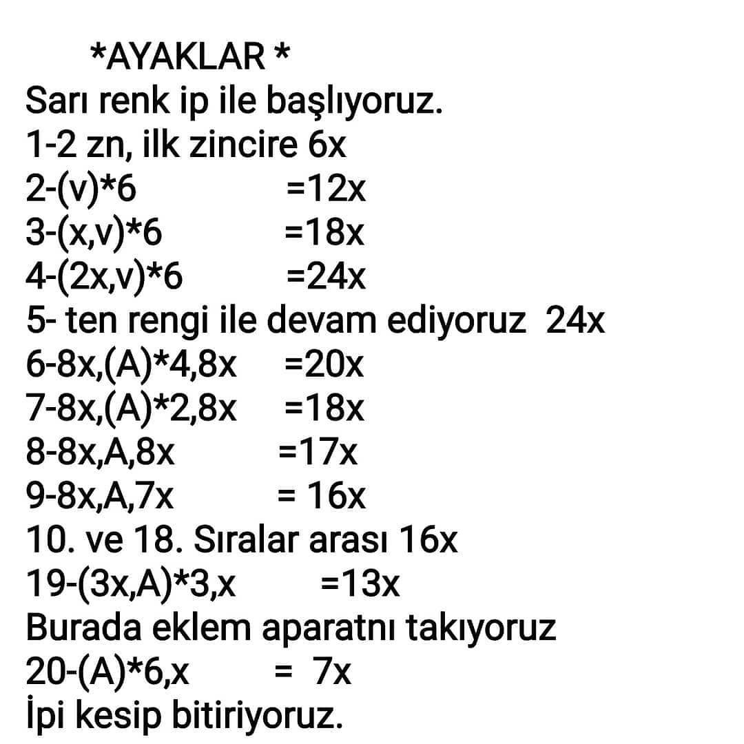 Kurdeleli Ayıcık Amigurumi Şeması