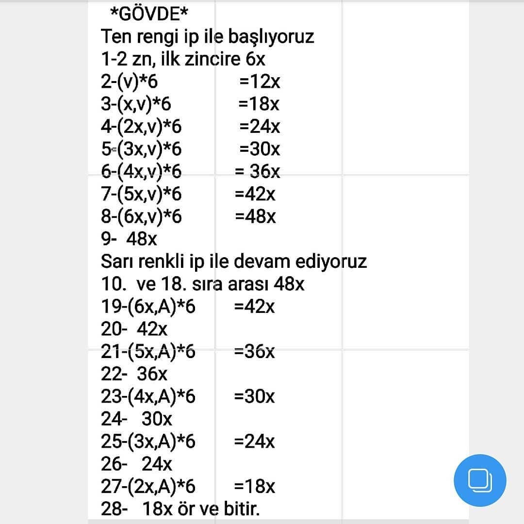 Kurdeleli Ayıcık Amigurumi Şeması