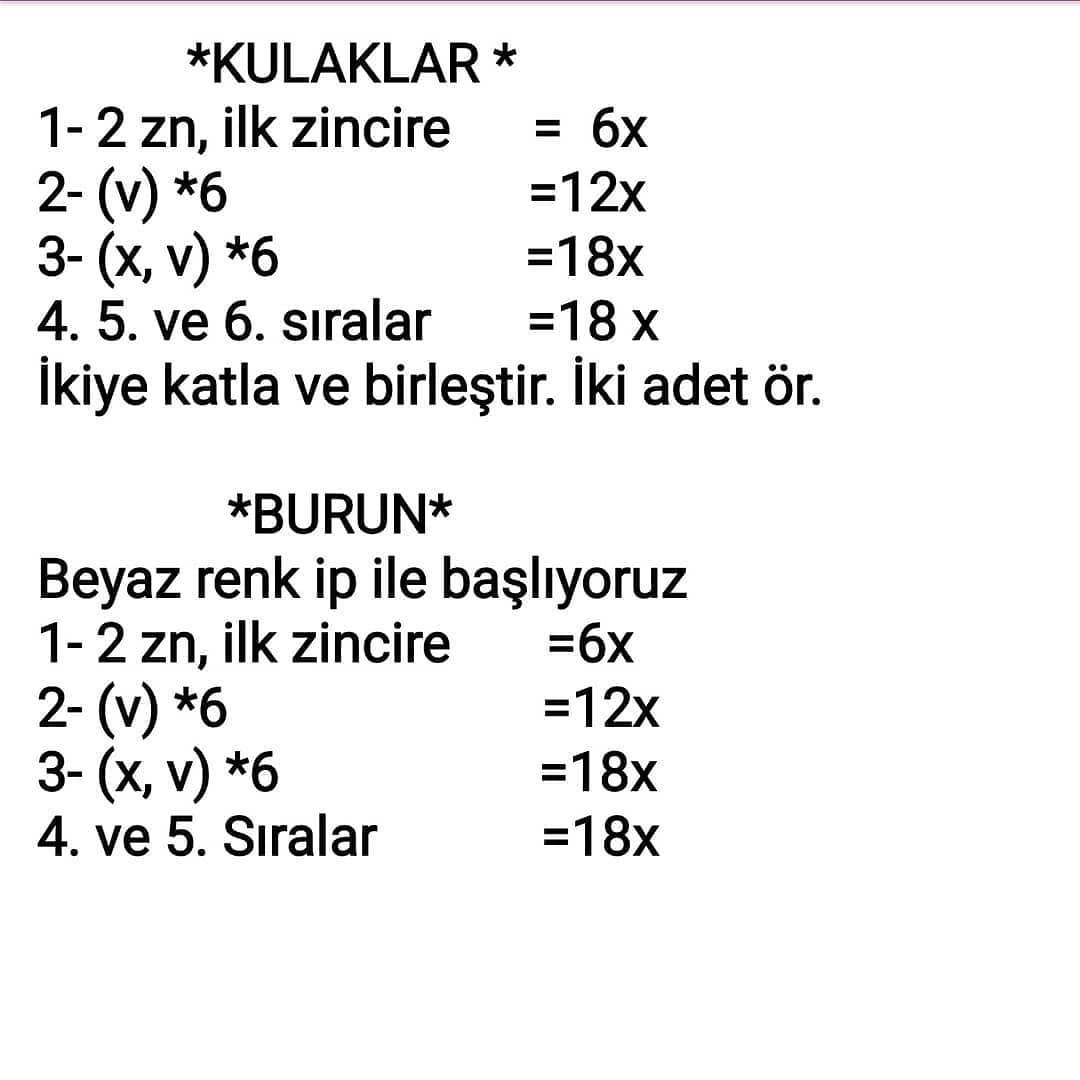 Kurdeleli Ayıcık Amigurumi Şeması