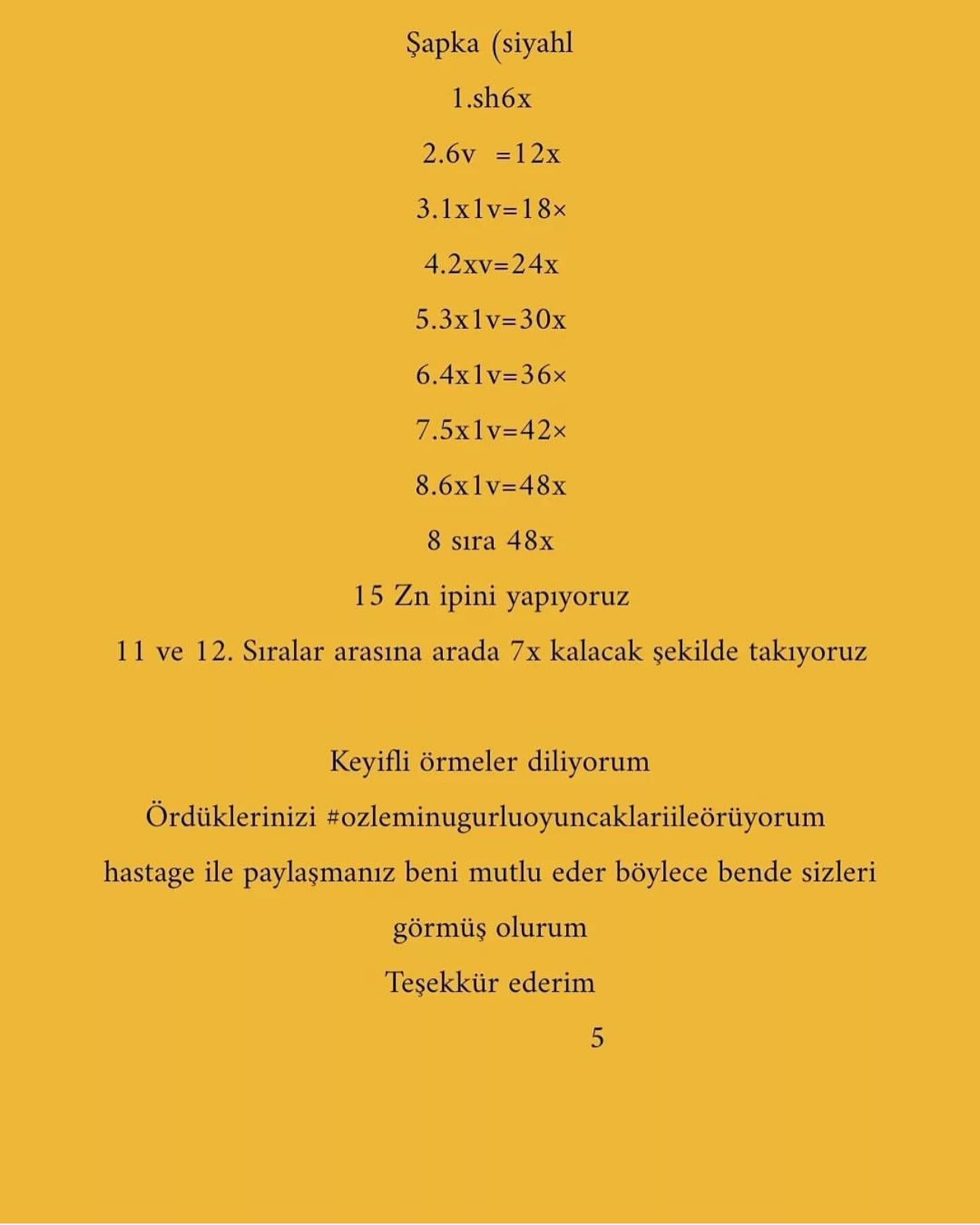 Kurşun Asker Amigurumi Şeması Ücretsiz