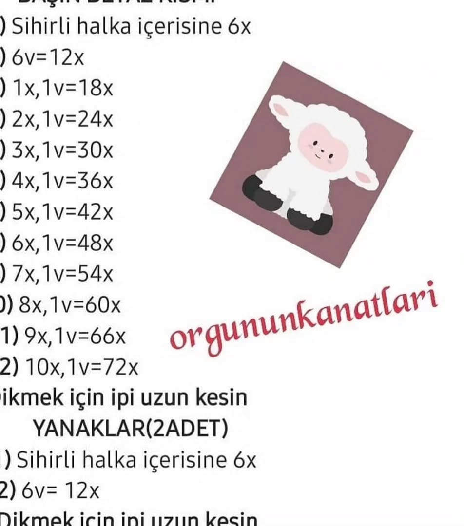 Kuzu Zoya Amigurumi Şeması