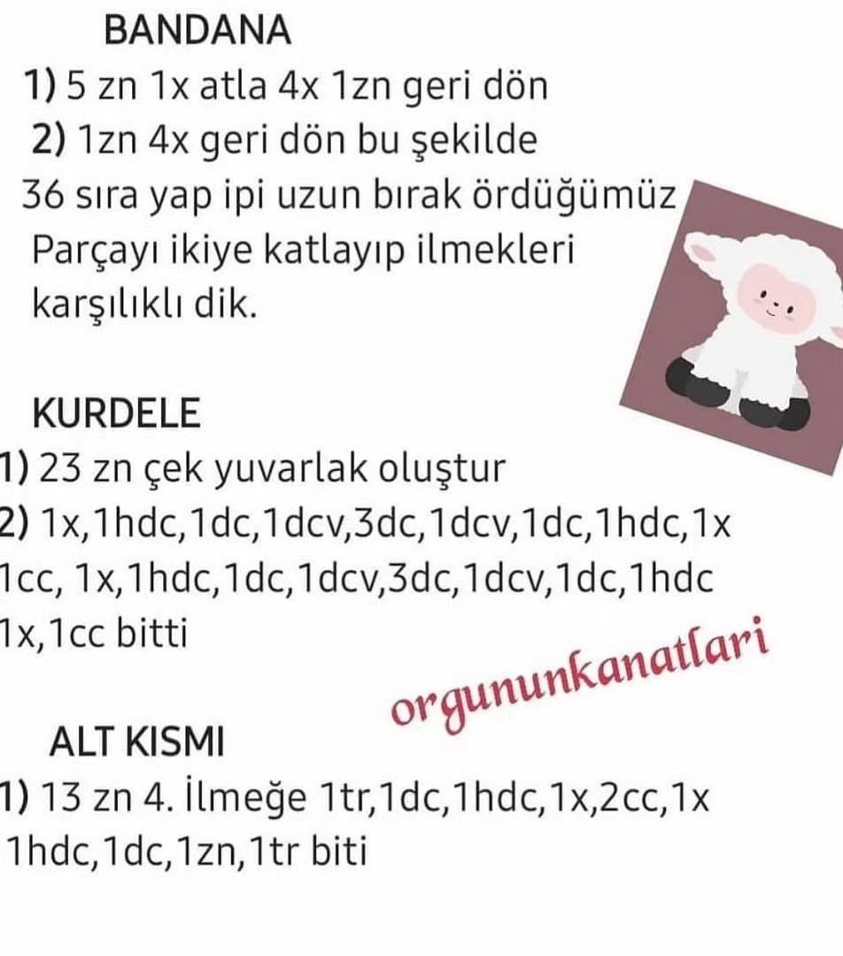 Kuzu Zoya Amigurumi Şeması