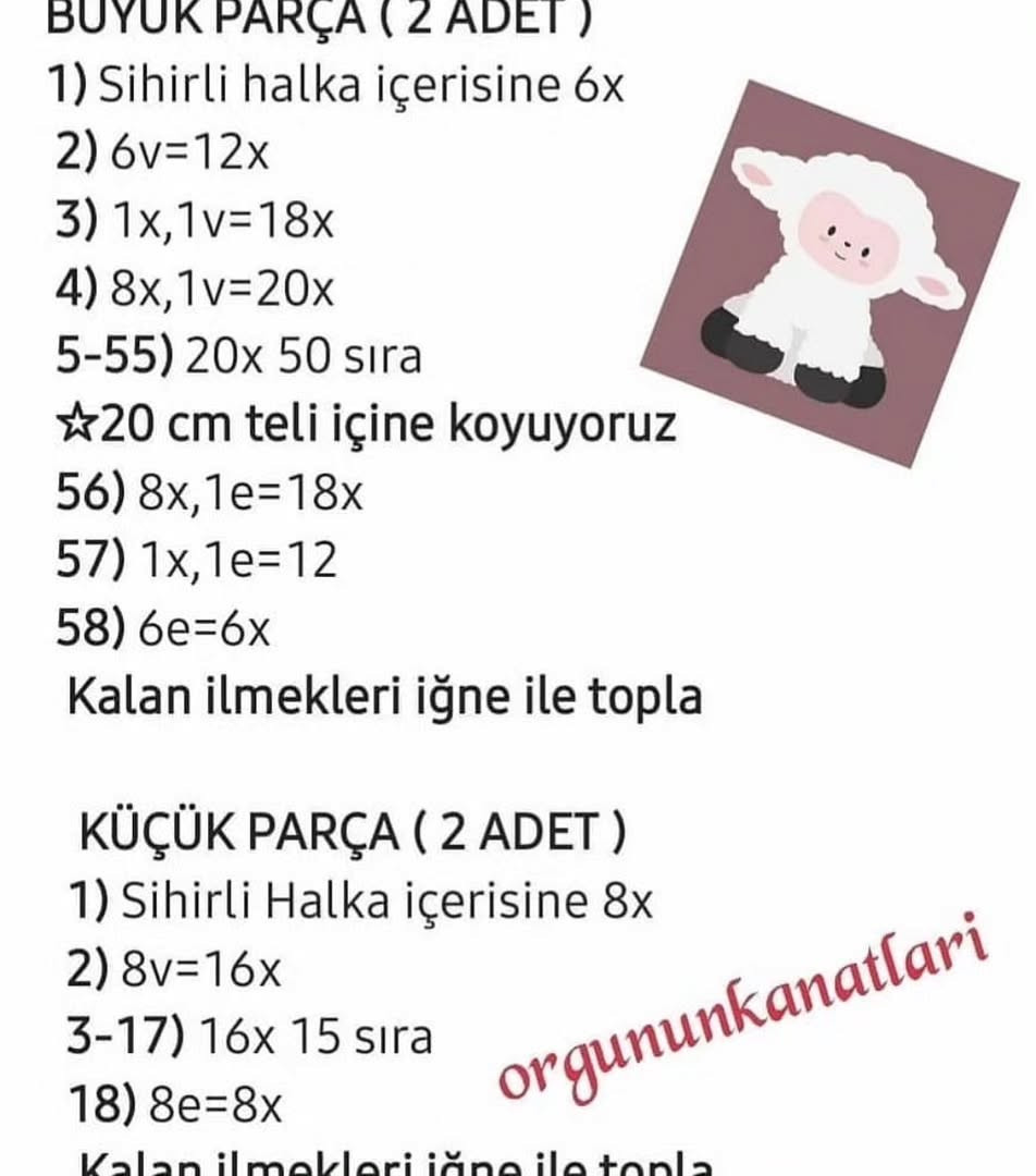 Kuzu Zoya Amigurumi Şeması